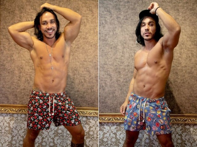 Modelo Ricardo Dias aparece só de cueca em campanha publicitária