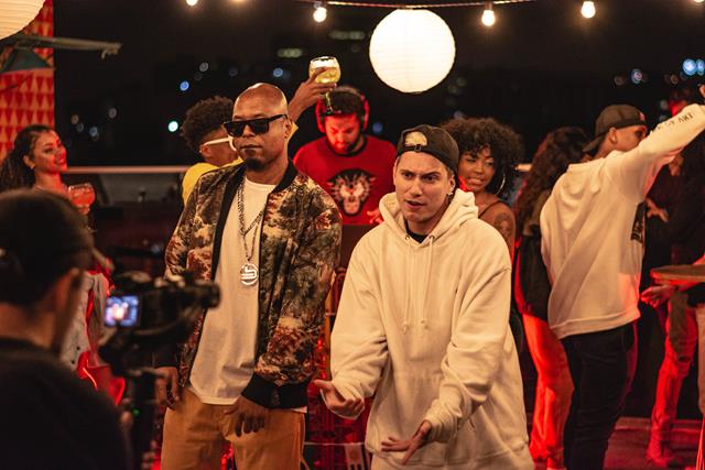 Buchecha e PK se encontram para gravação de clipe no Rio de Janeiro