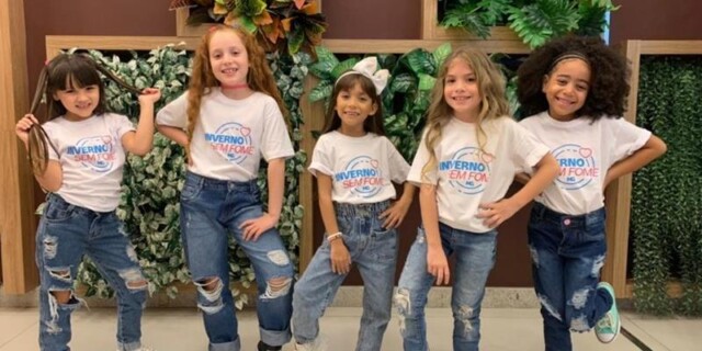 Modelos mirins, do ‘Quinteto Diversidade’, participam da campanha ‘Inverno Sem Fome’ – MG Produções