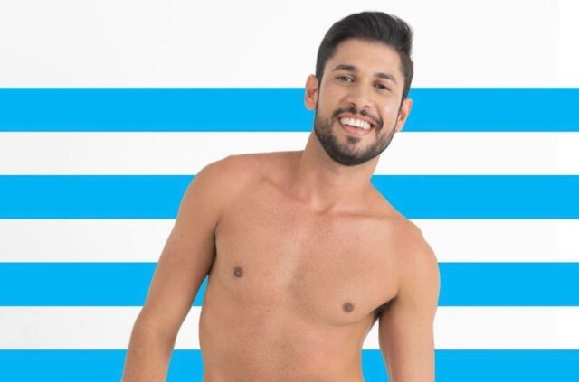 Sucesso nacional, influenciador Henrique Pimentel faz ensaio para marca de sungas